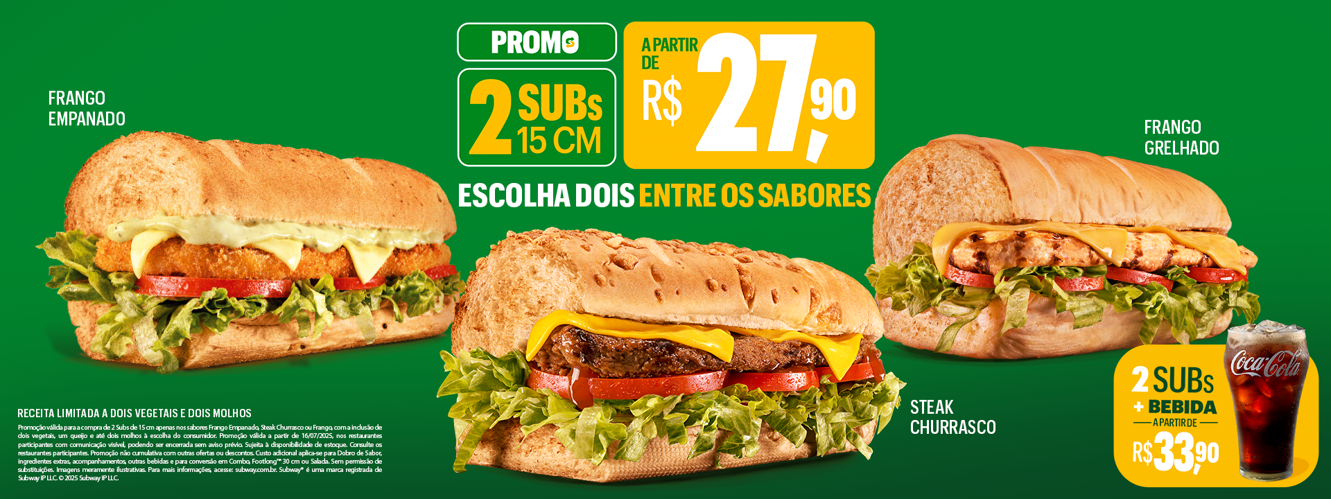 Banner da Promoção Subway